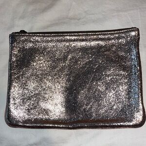 Marc Jacobs Rose Gold Crackle Leather Pouch